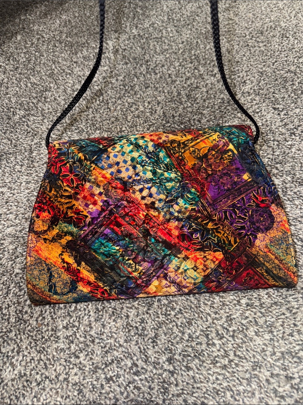 Multicolor Patchwork Envelope Shoulder Bag - Picture 4 of 4